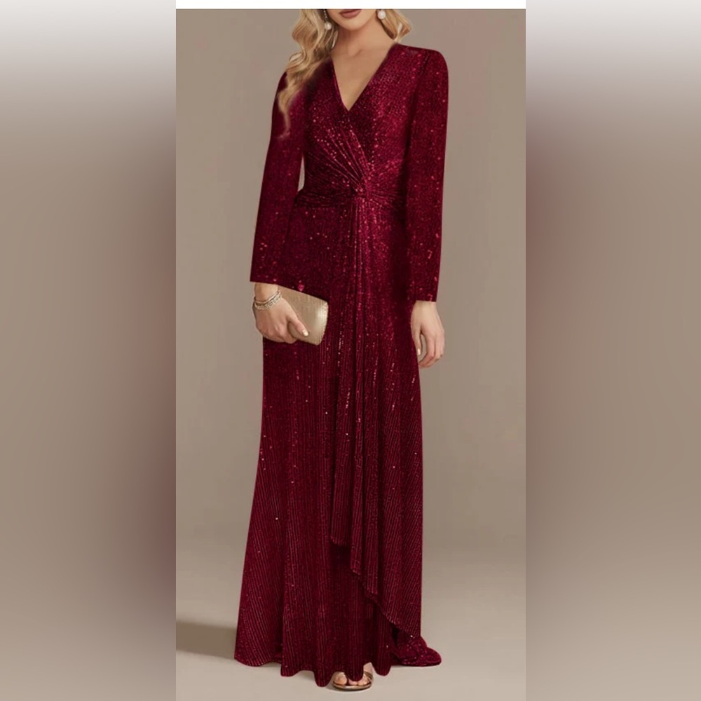 Lucyinlove burgundy sequin dress